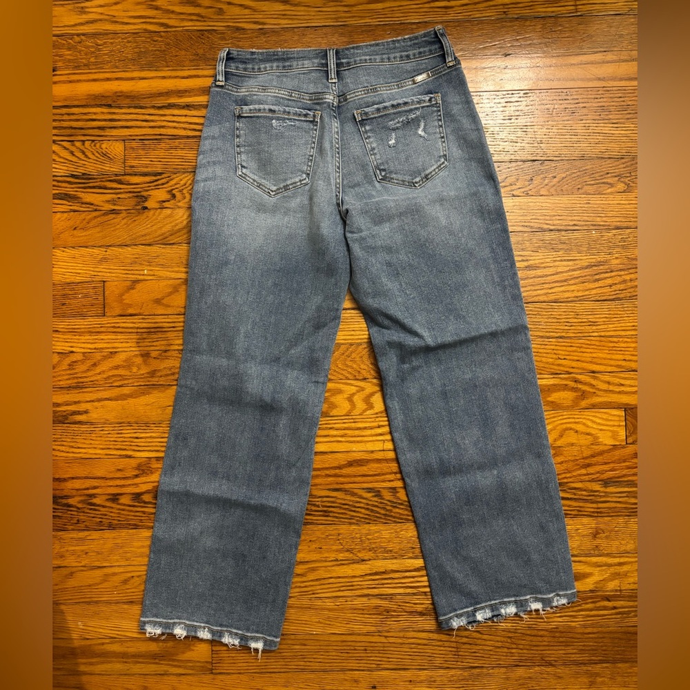 KanCan™ High Rise Open Ripped Straight Jean - Picture 4 of 5